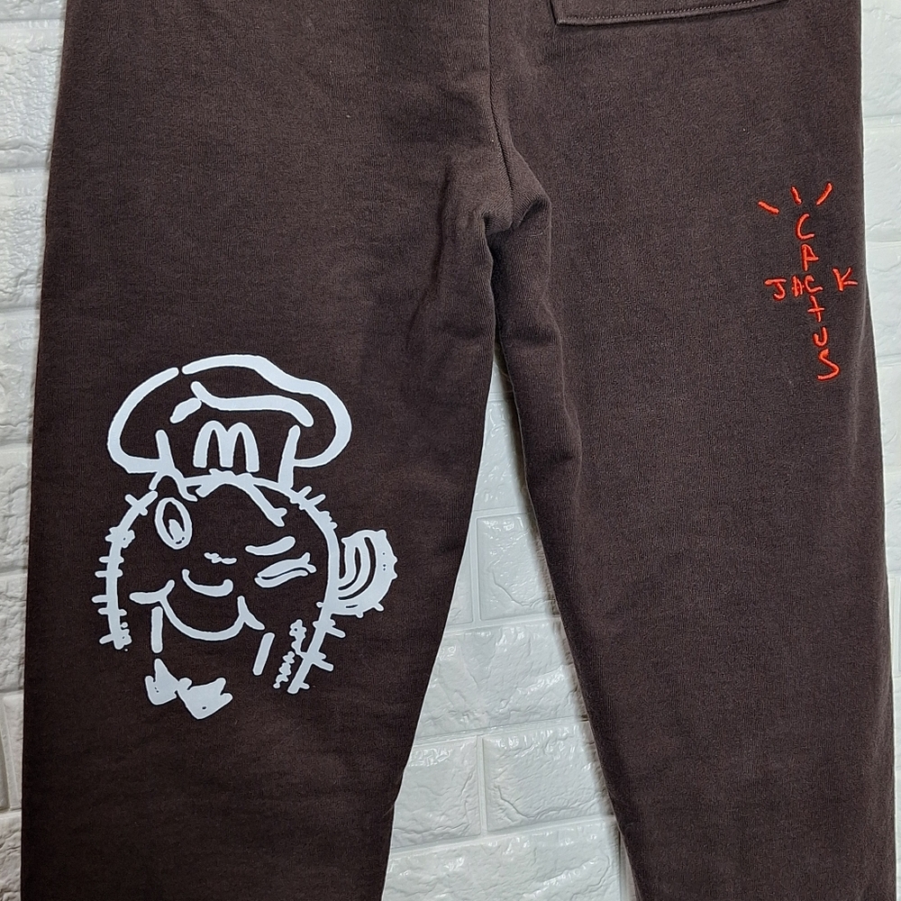 Cactus Jack Streetwear × Travis Scott mcdonalds sticker bomb Jogger sweatpants - Picture 5 of 7